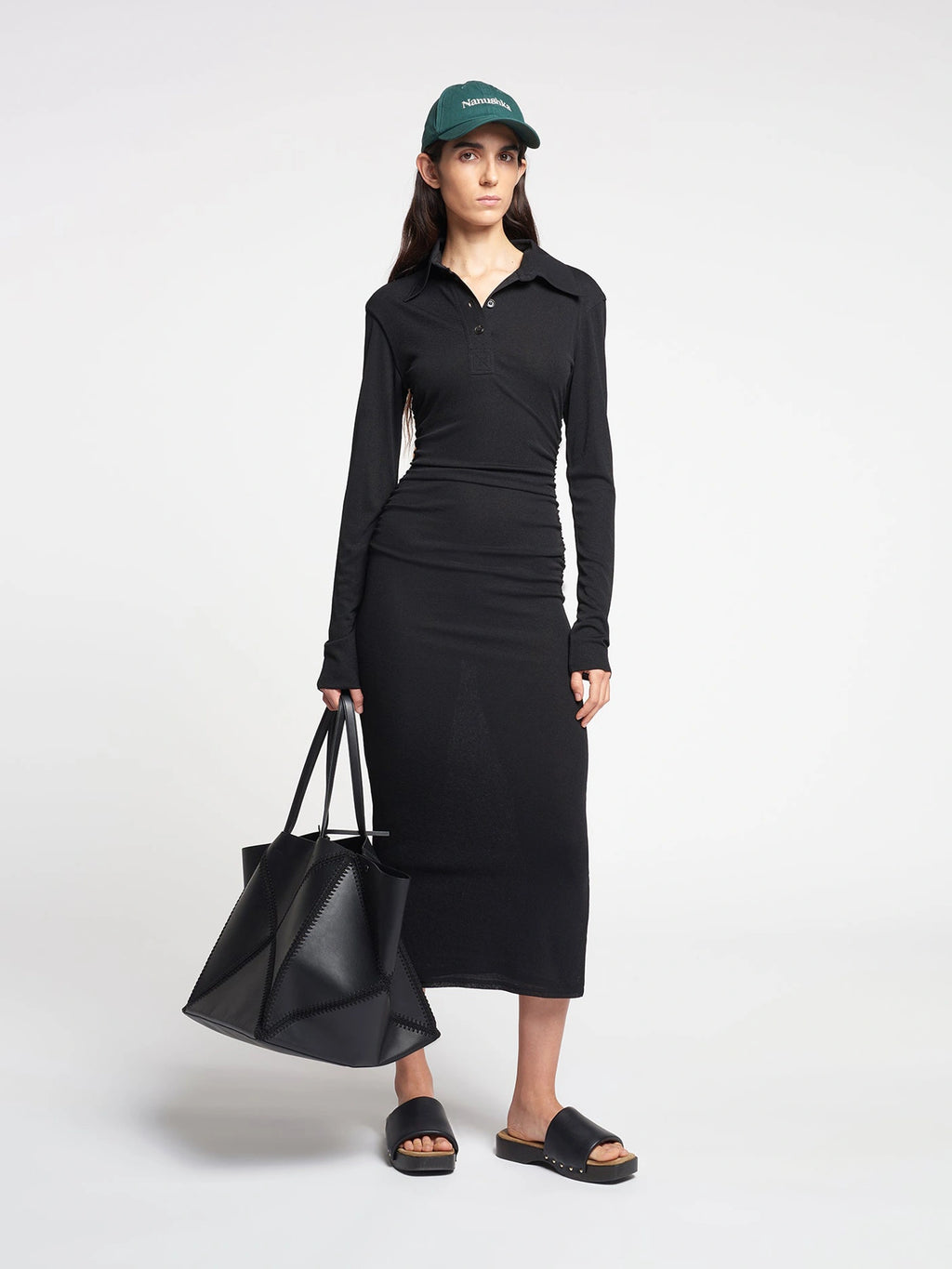 Verity - Mesh Jersey Shirt Dress