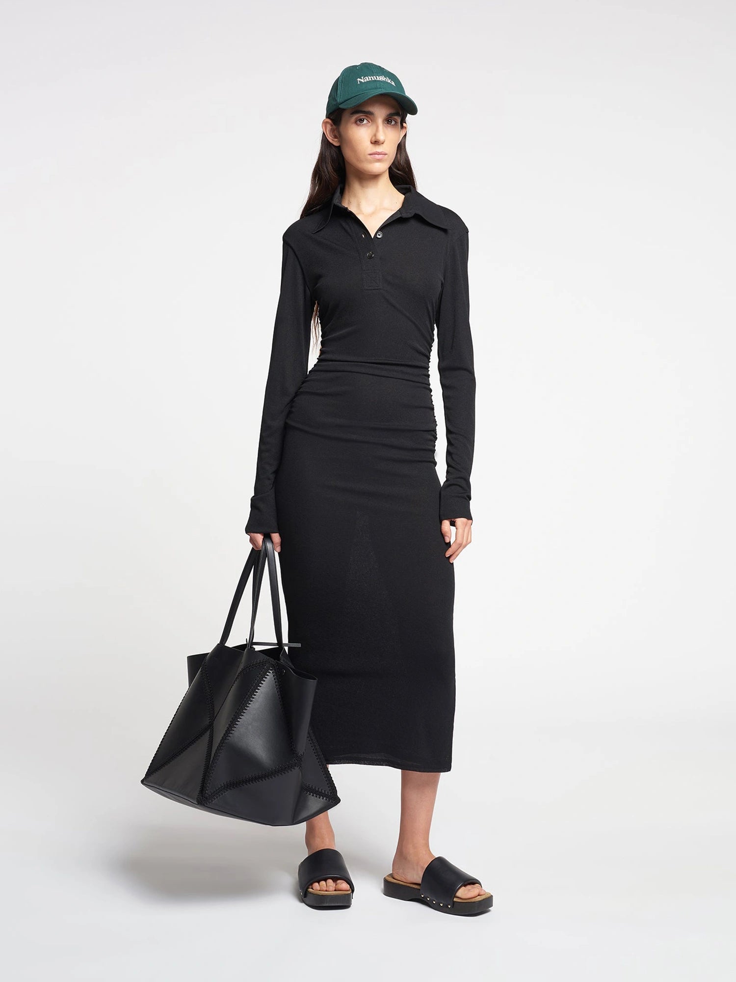 Verity - Mesh Jersey Shirt Dress