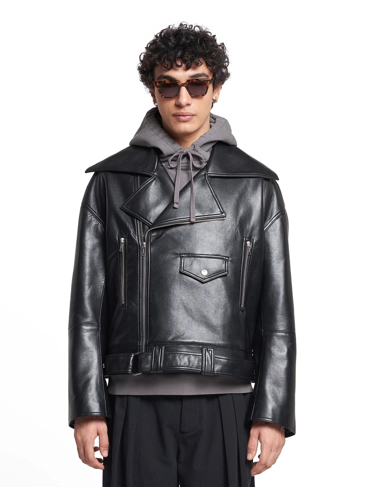 Berti - Regenerated Leather Jacket by NANUSHKA - THAT COOL LIVING