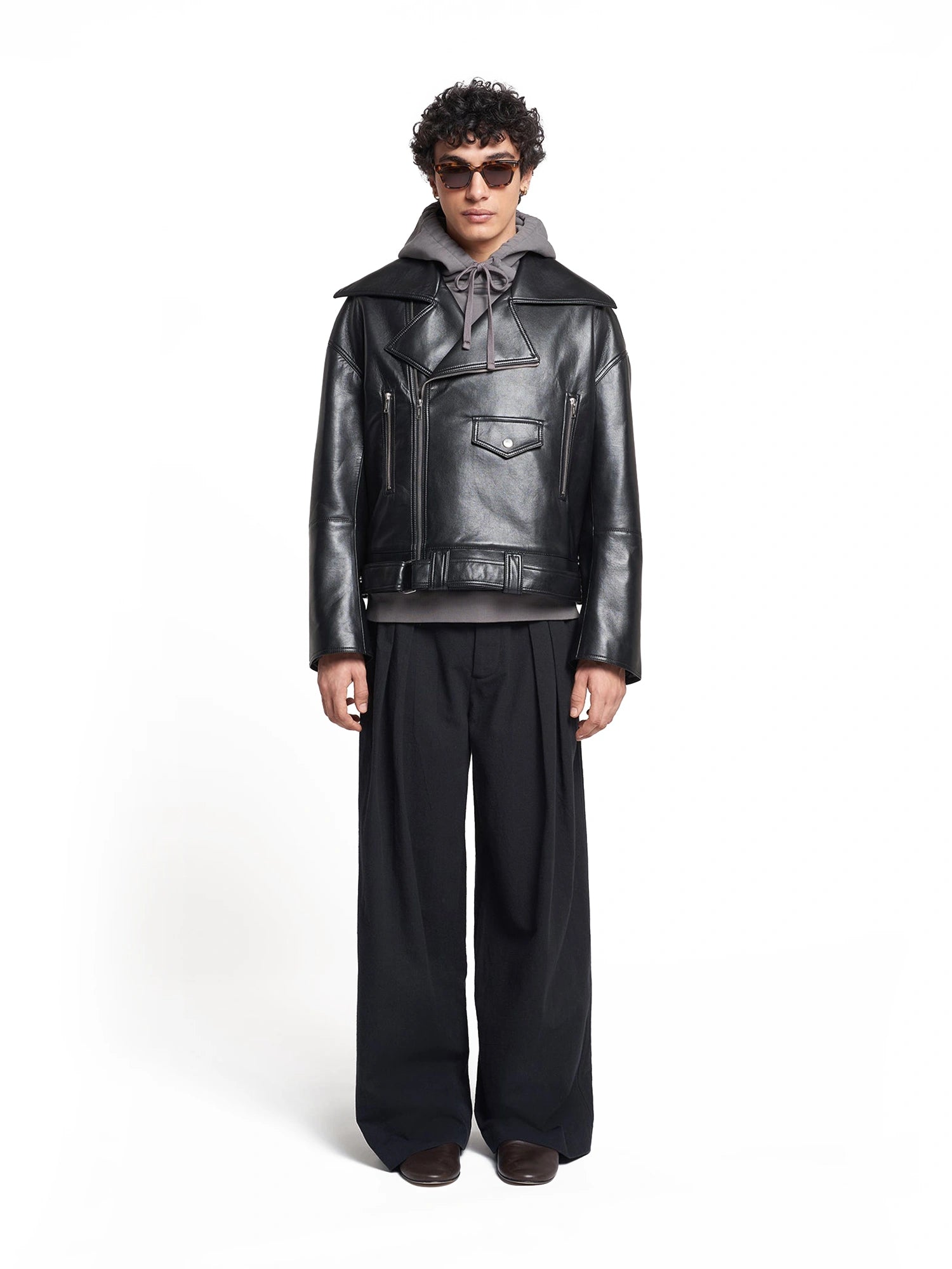 Berti - Regenerated Leather Jacket by NANUSHKA - THAT COOL LIVING