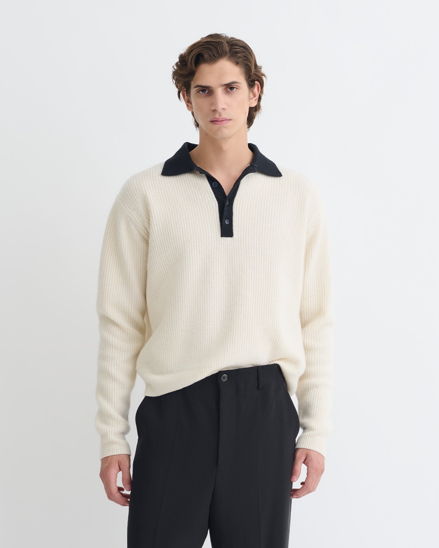 Gregor - Merino and Terry Polo Sweater