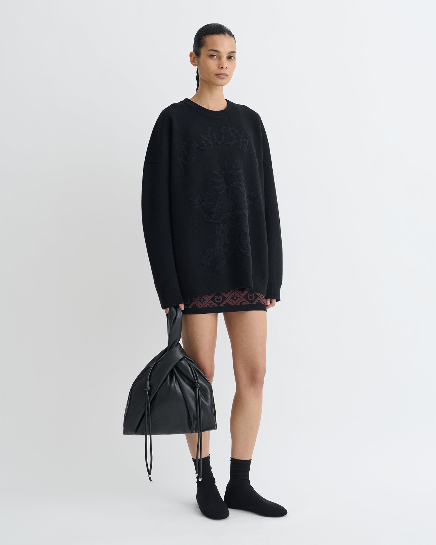 Oswin - Merino and Terry Jacquard Sweater
