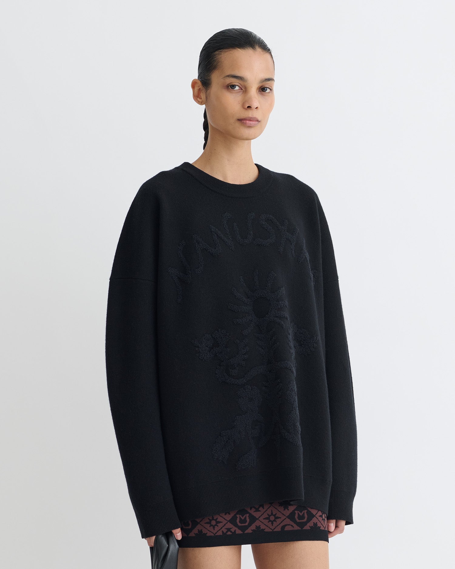 Oswin - Merino and Terry Jacquard Sweater