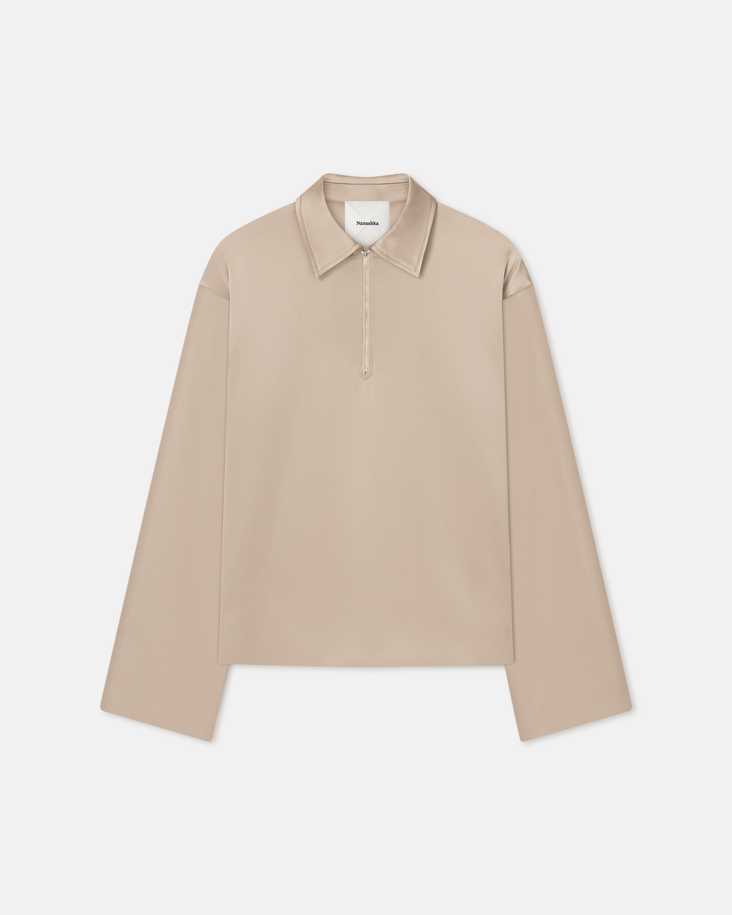 Mencia - Slip Satin Polo-Neck Top