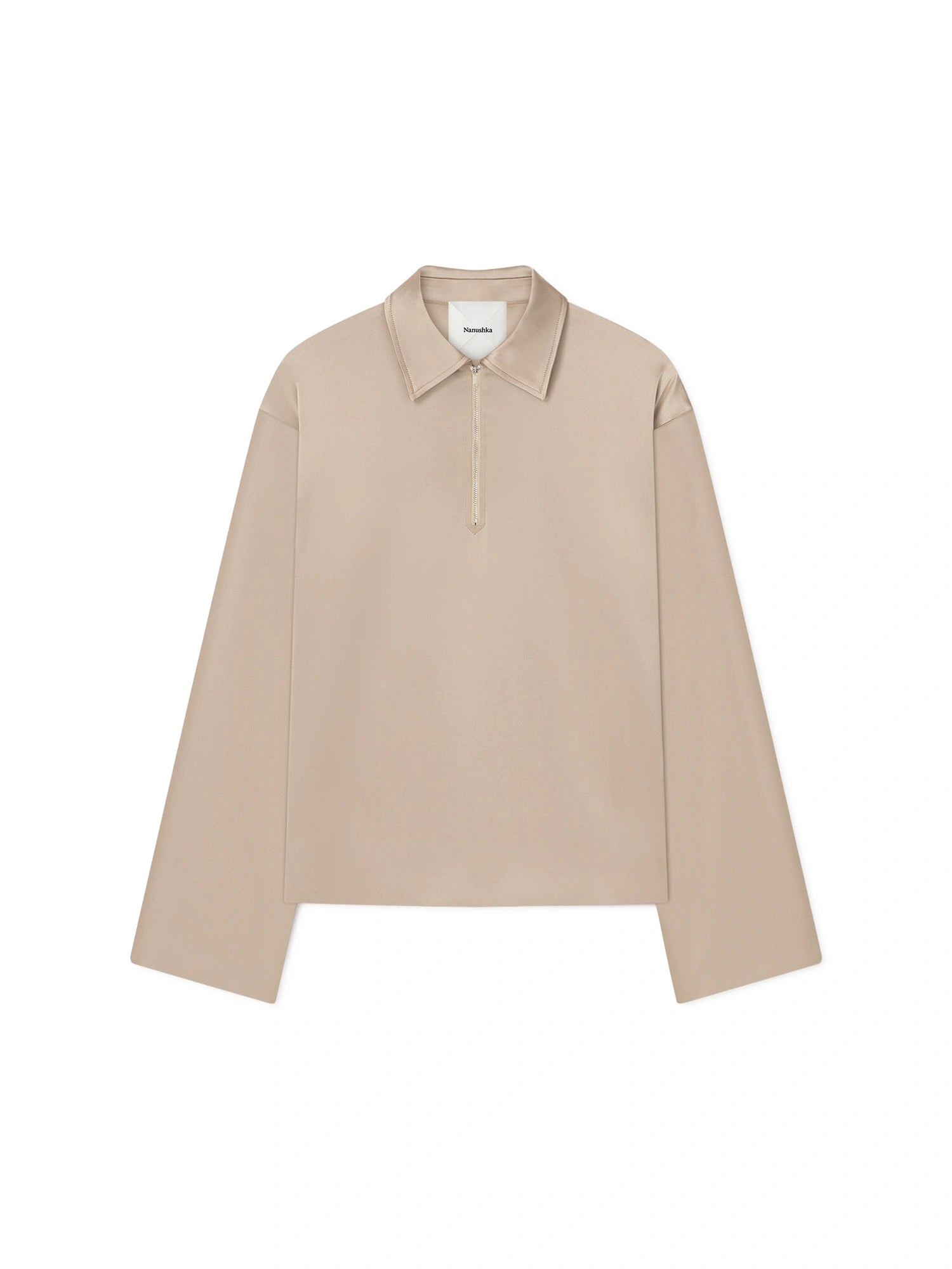 Mencia - Slip Satin Polo-Neck Top