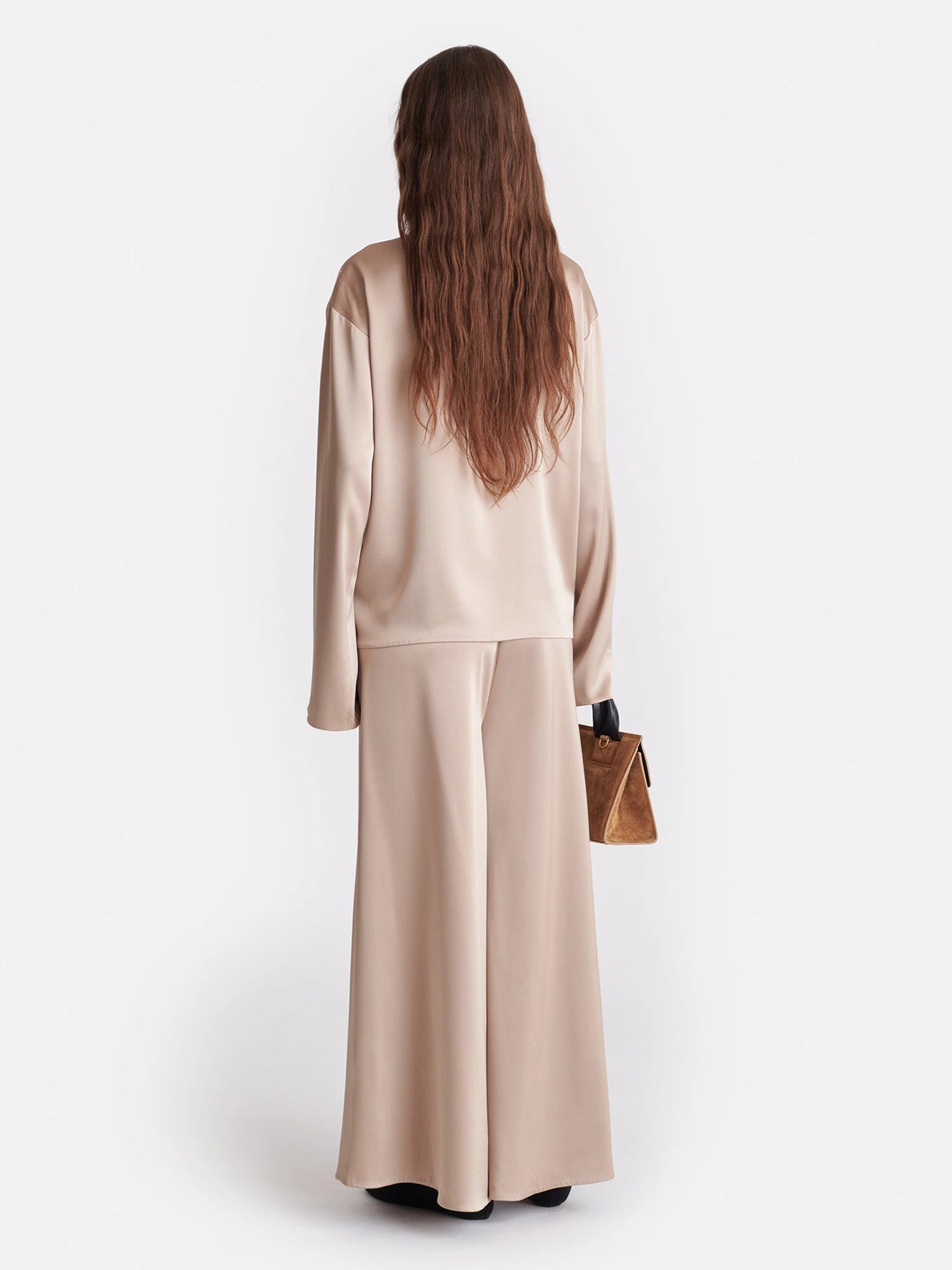 Mencia - Slip Satin Polo-Neck Top