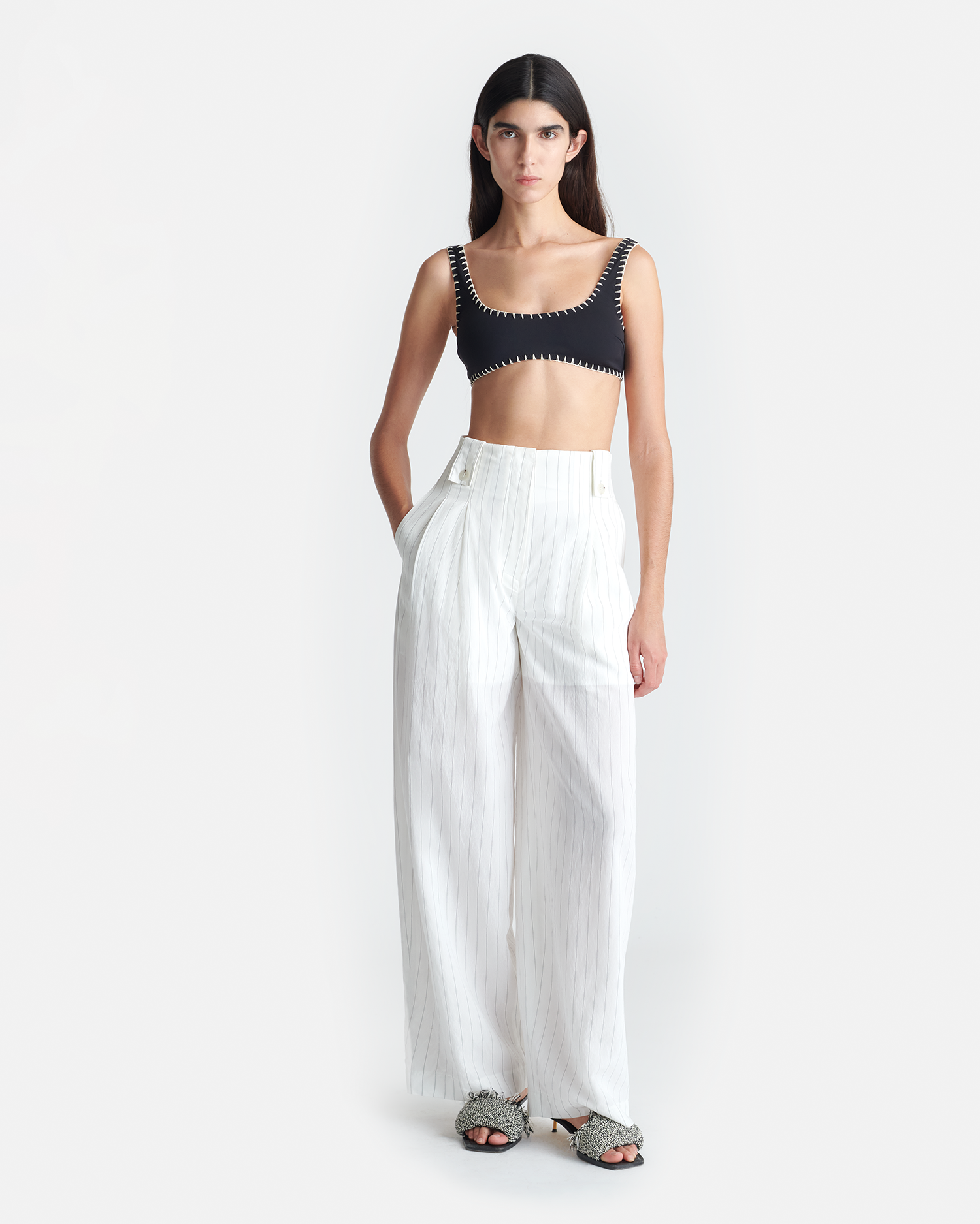Jenci - Pleated Wide-Leg Pants