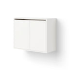 Large standing cabinet with doors and ample storage space for home or office use