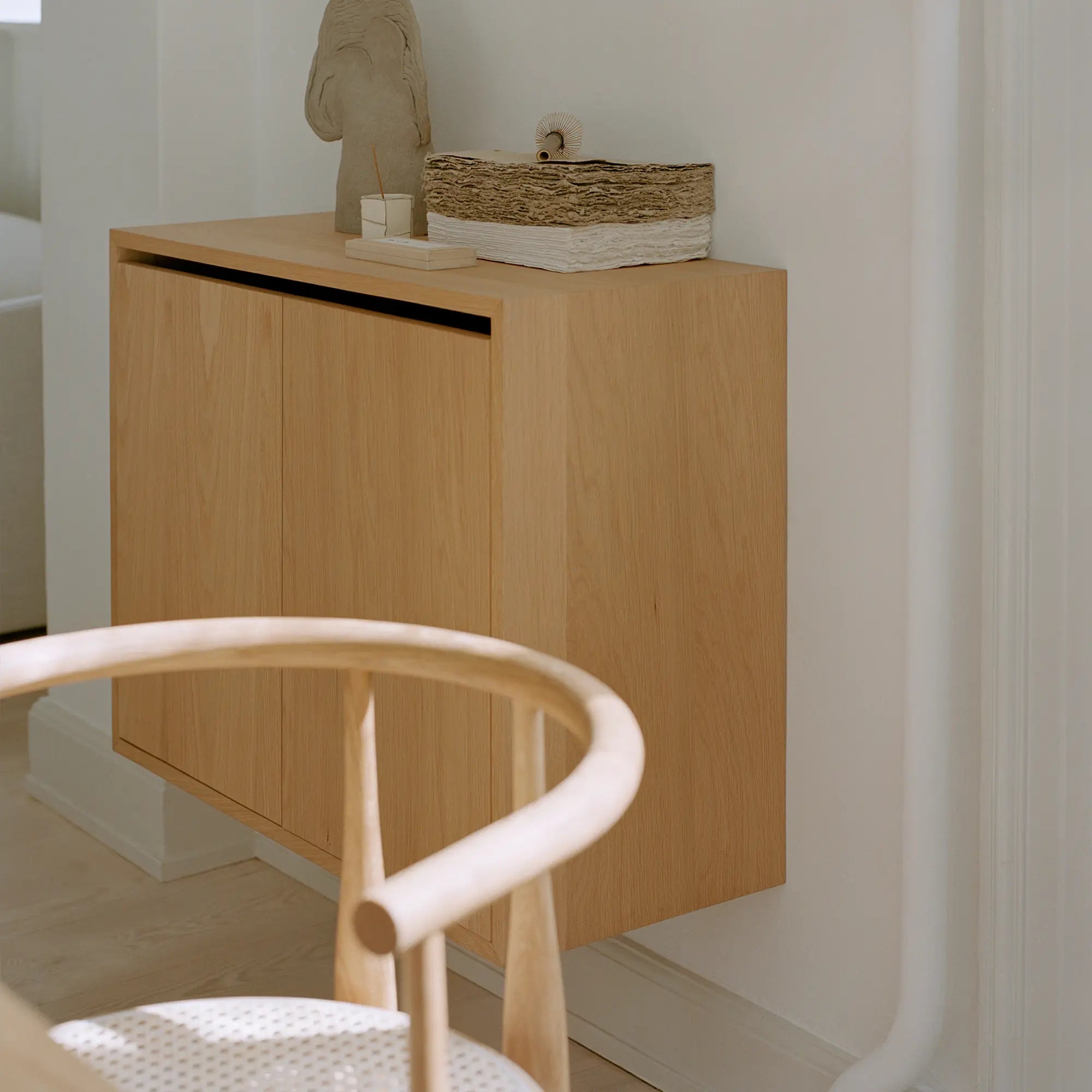 Slim Tall Cabinet w Doors and Shelves for Bathroom Organization