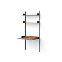  Industrial-style study shelf with metal piping and distressed wood shelves