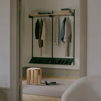 Wardrobe Shelf 2 with adjustable shelves and hanging rod for organization and storage