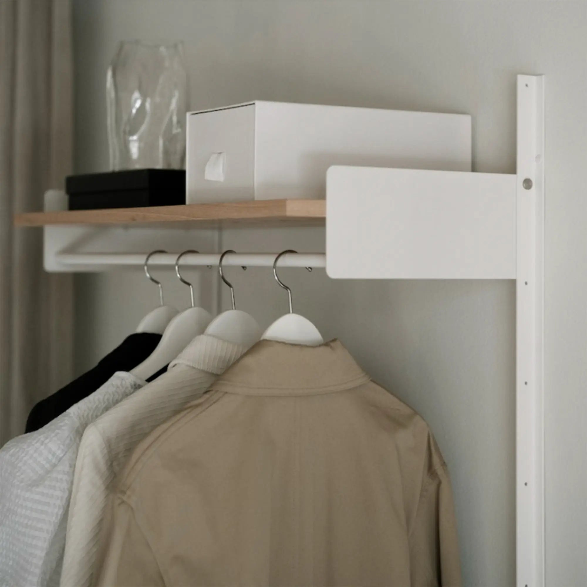  Close-up of the sturdy metal frame of Wardrobe Shelf 2