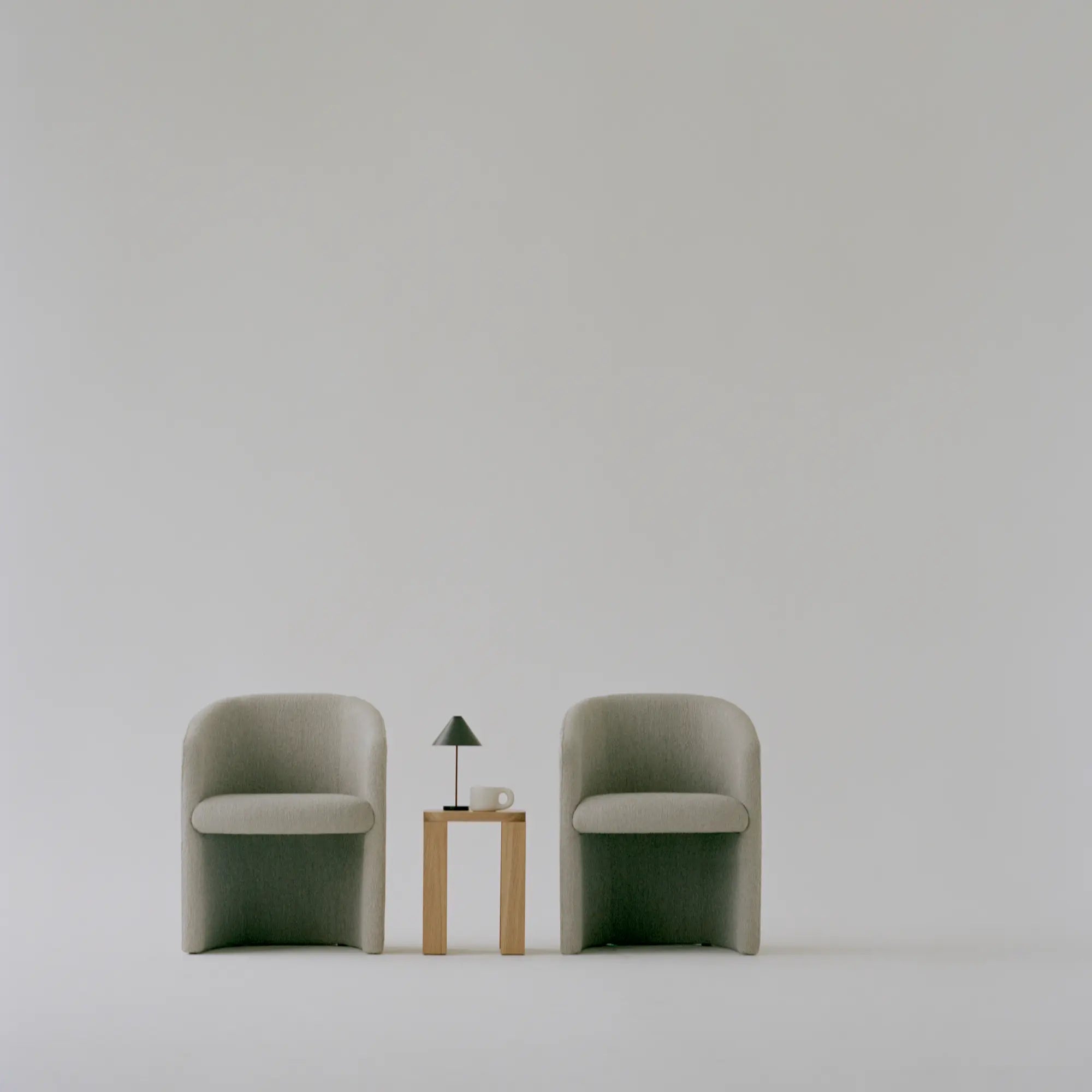 Modern and stylish Atlas Stool with wooden legs and cushioned seat