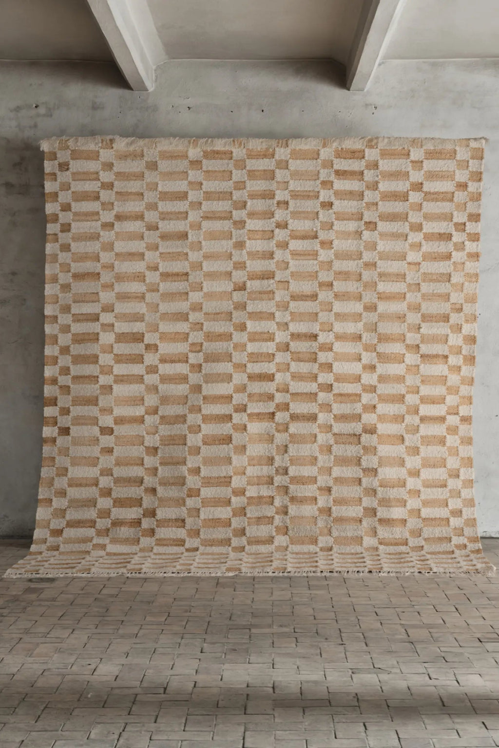  Rug No23 featured in a stylish bedroom, complementing the decor with its contemporary design