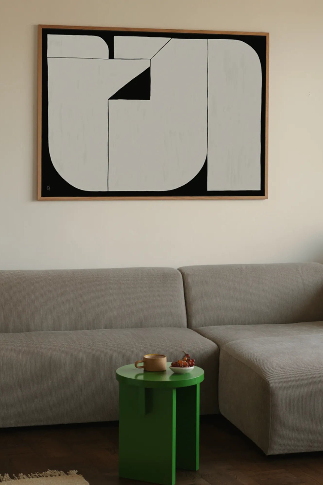 Side view of 8am product, highlighting its compact size and portability