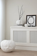 Orimono Vase - Medio displayed on a white marble countertop