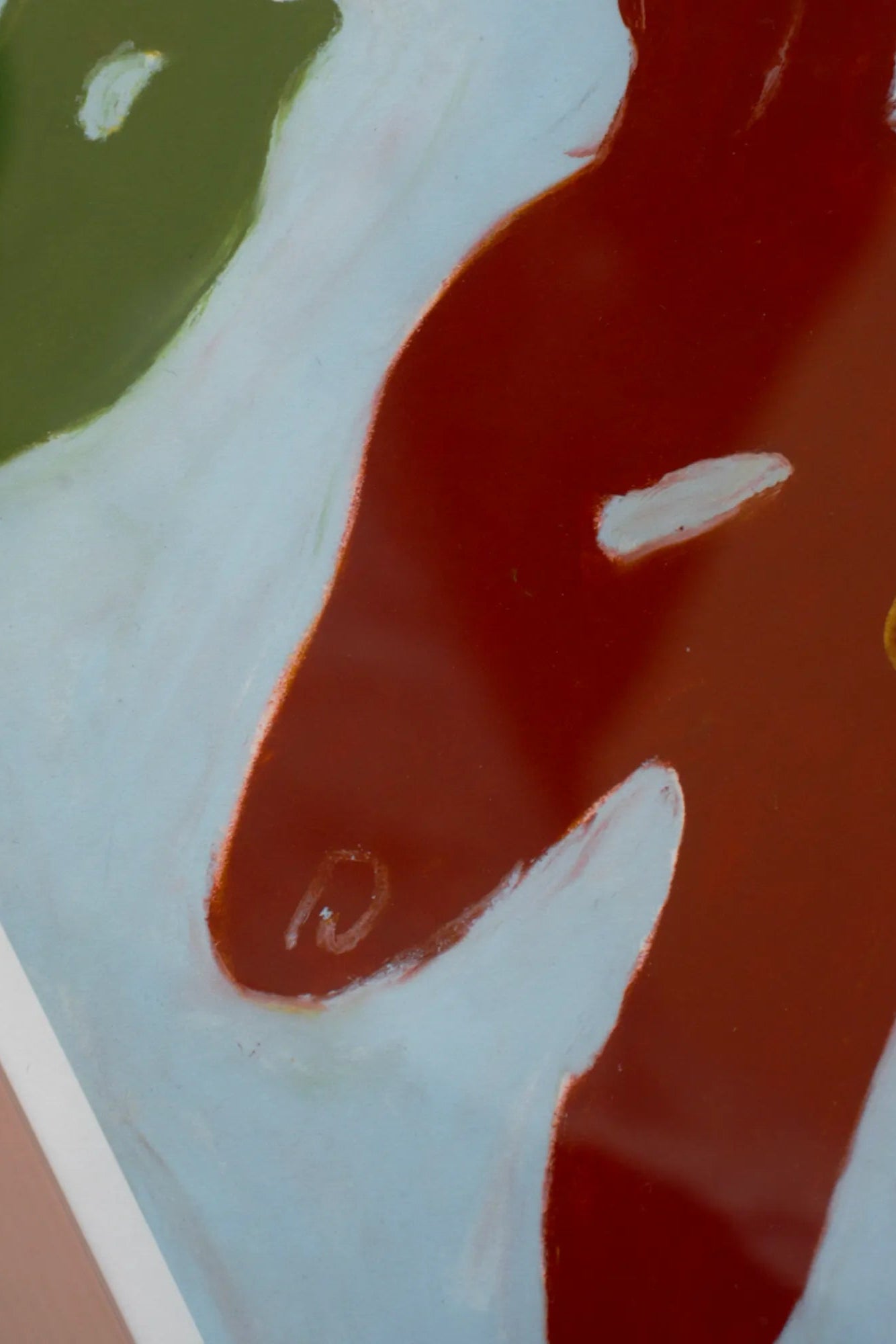 A beautiful handcrafted red animal figurine standing next to a little bird