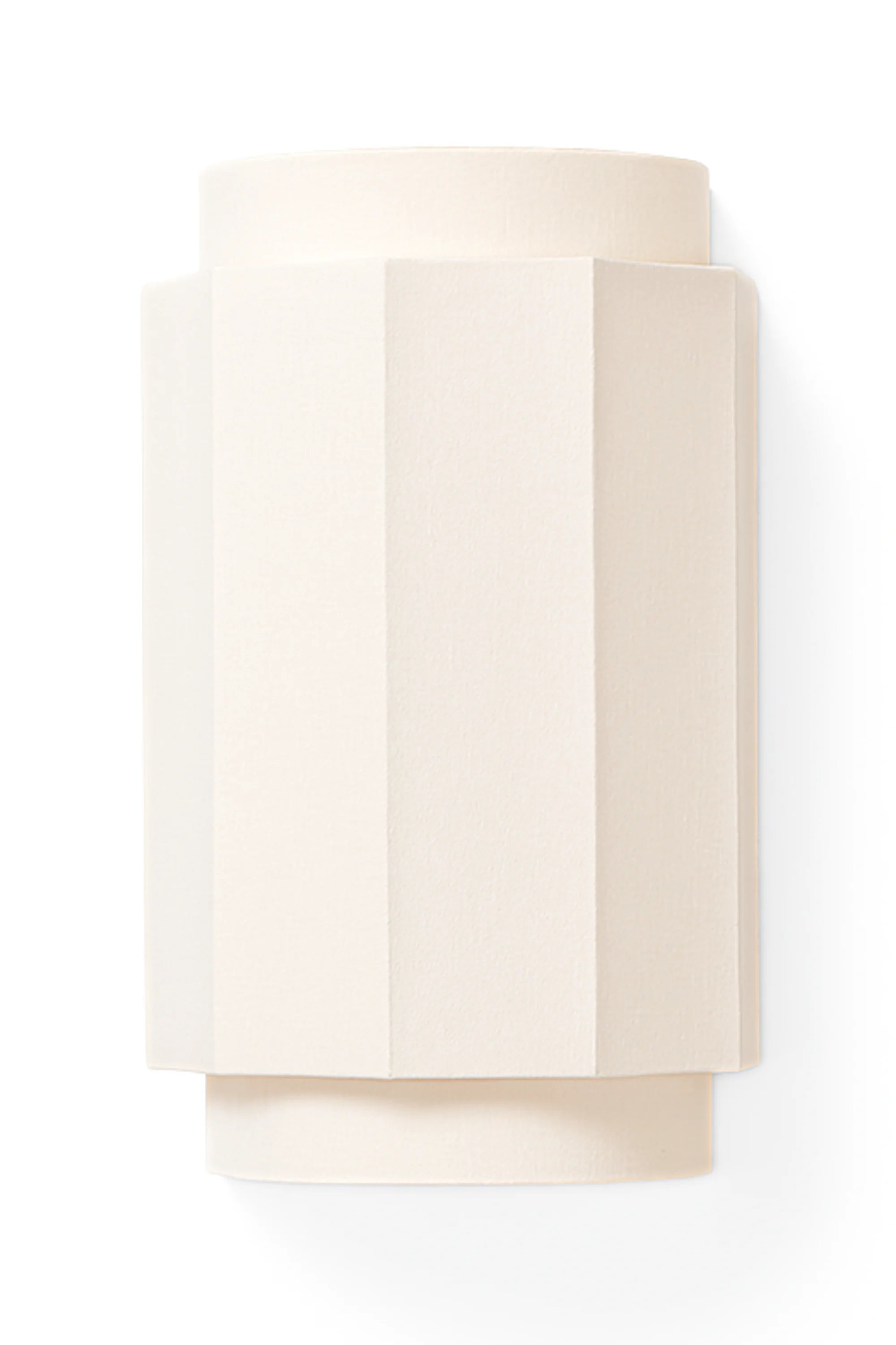 Beige folded fabric on a white background