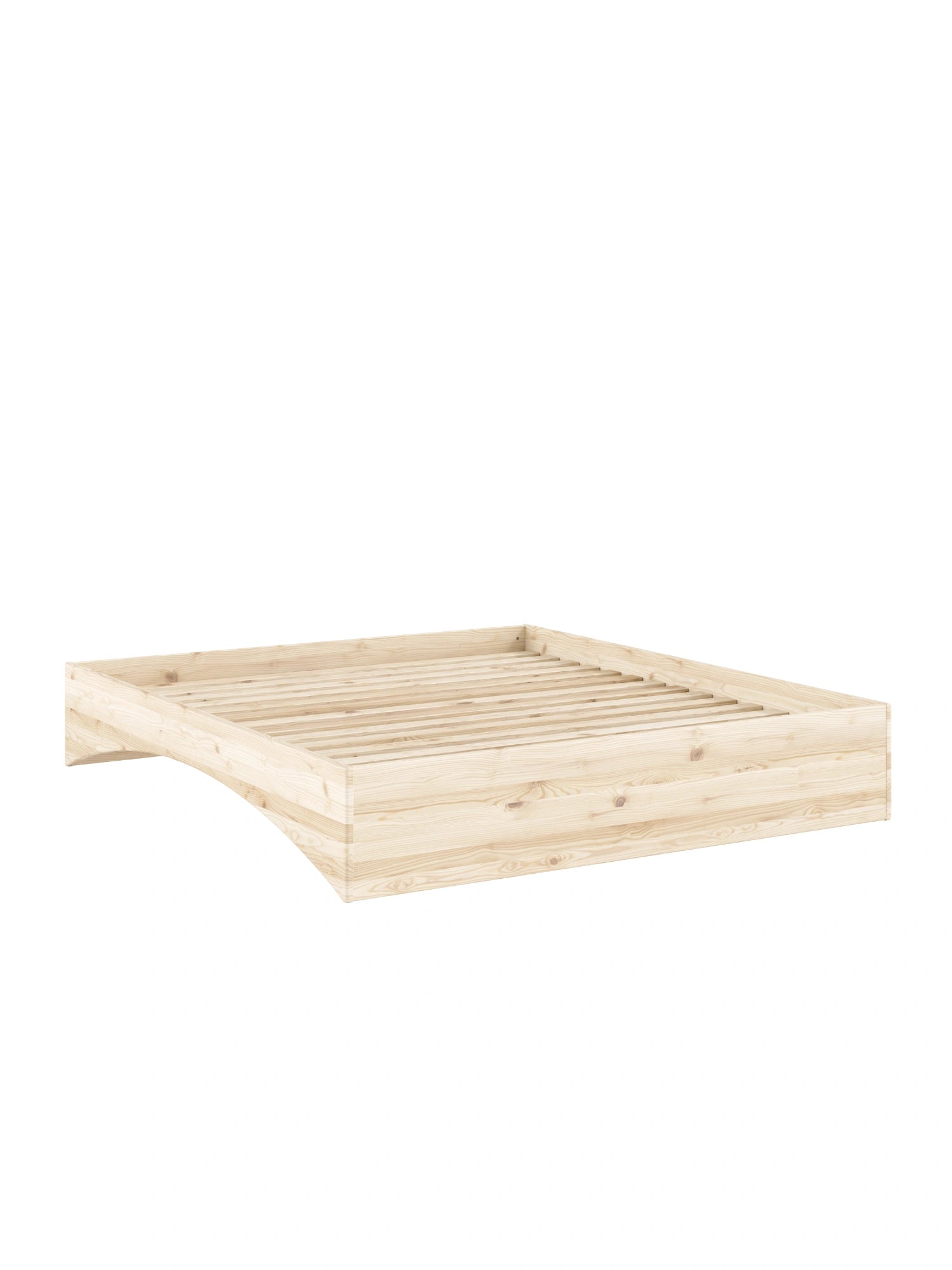 Orbit Bed Karup Design. Wooden bed frame on a white background