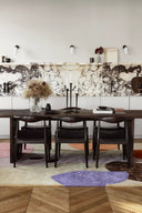 Close-up of hand-tufted Magical Garden Wool Rug with soft texture