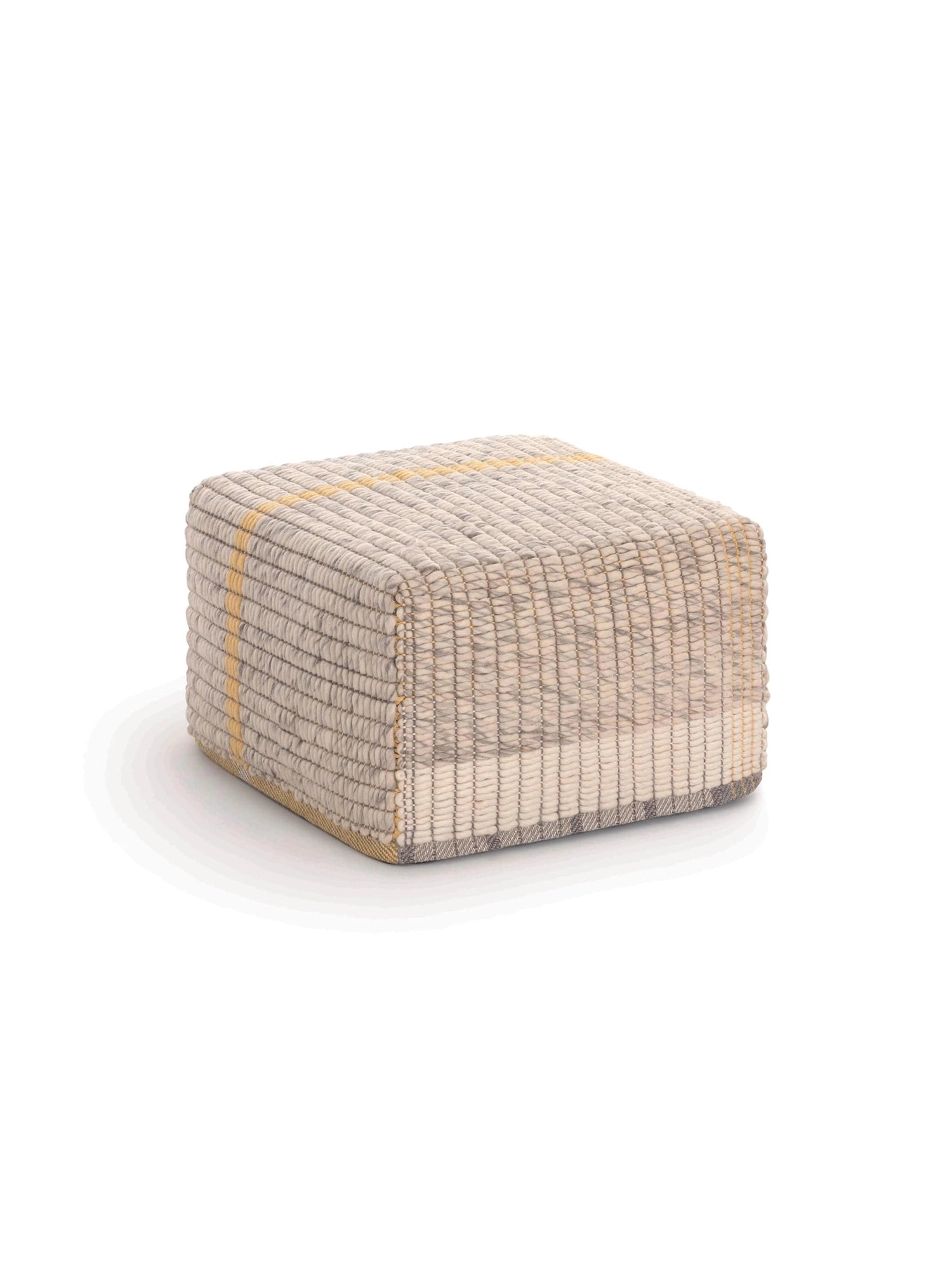 Reversible Pouf - Yellow by GAN Rugs - THAT COOL LIVING