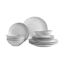 Nordic Sand Dinner Set for 4, featuring 4 dinner plates, 4 salad plates, 4 cereal bowls, and 4 mugs in a stylish and durable design