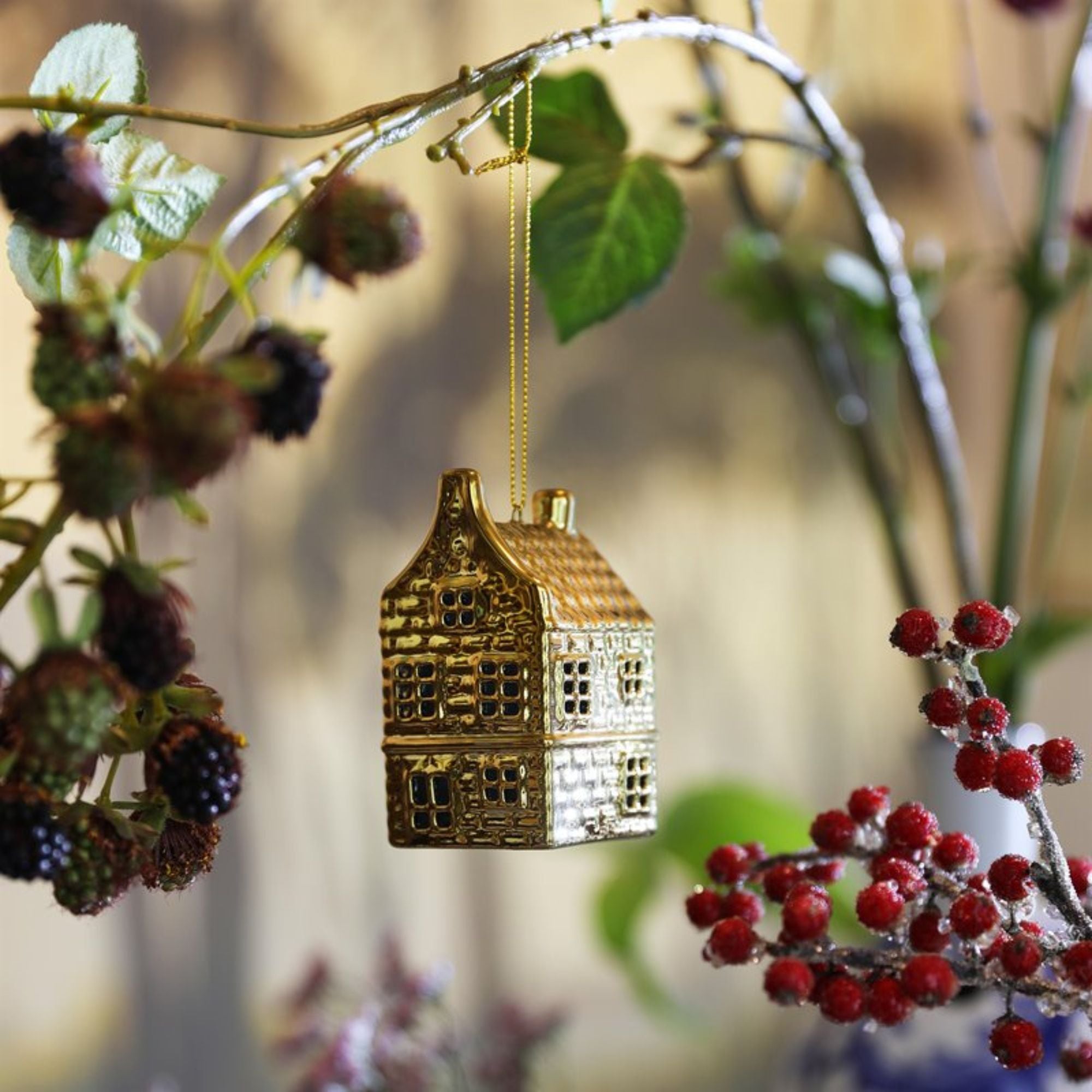 Canal House Ornament - Set of 2