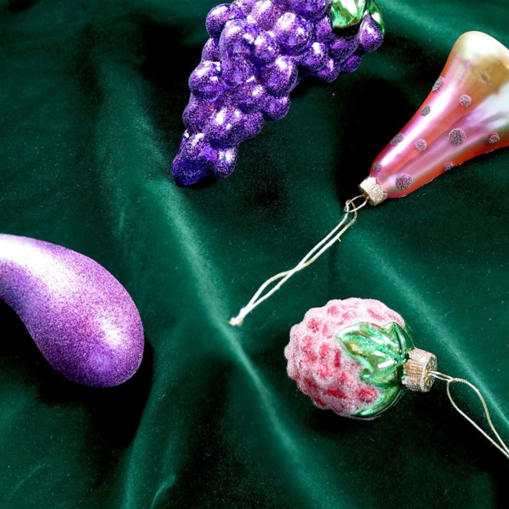 Raspberry Ornament - Set of 2
