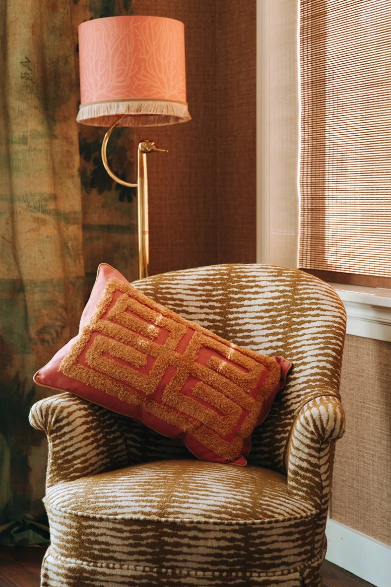 Cleo Cushion in a faux fur fabric for a touch of glamour and warmth