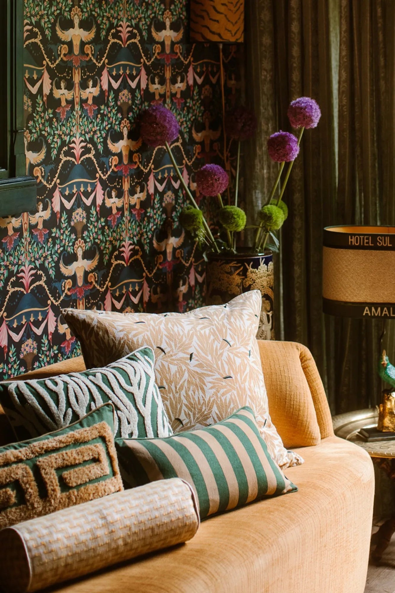 Cleo Cushion in a vintage-inspired floral print for a nostalgic charm