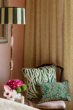 Lauren Cushion in earthy, natural olive green for a warm, inviting ambiance