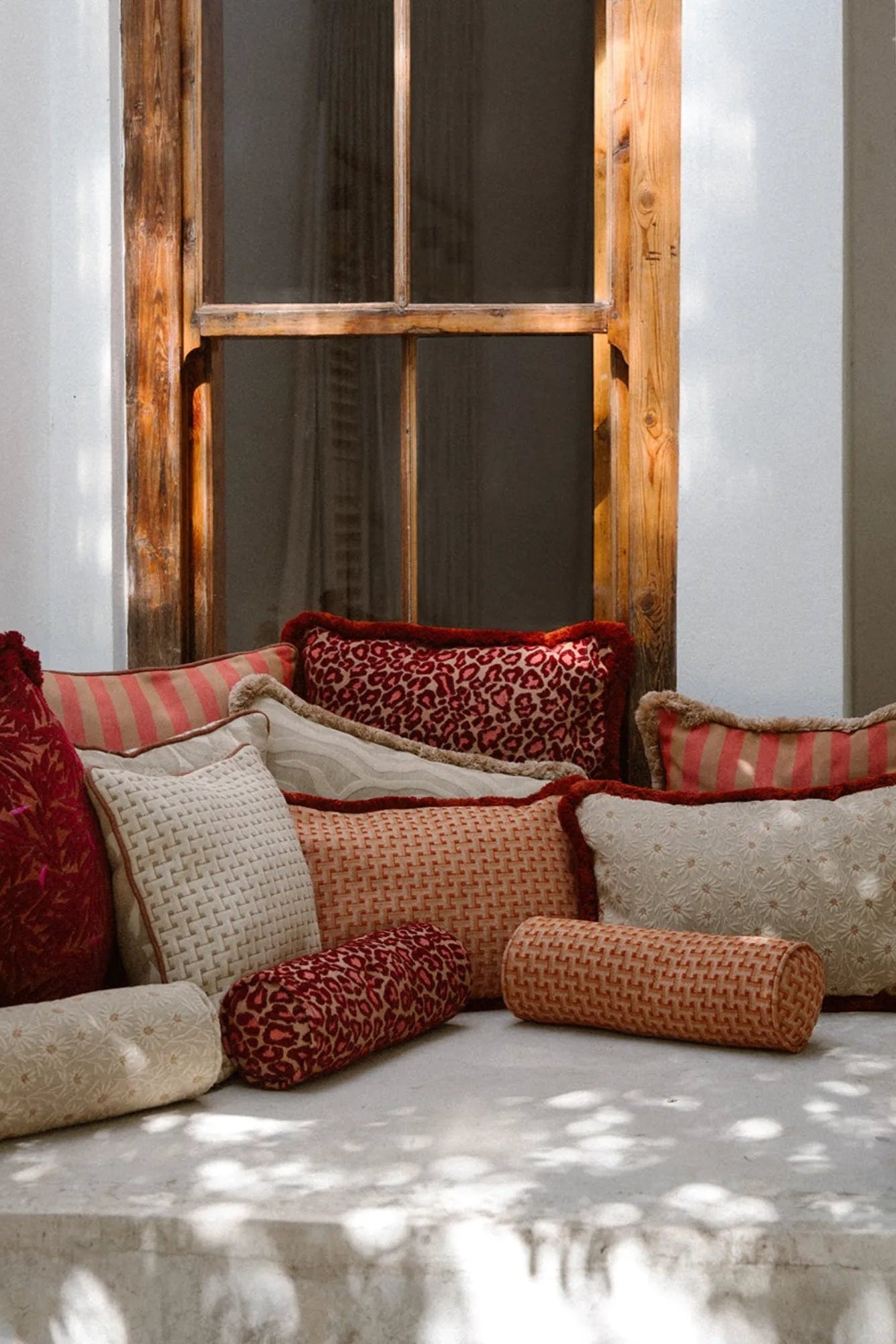  Amina Cushion with Frills featured in a close-up shot, highlighting the high-quality craftsmanship and design 