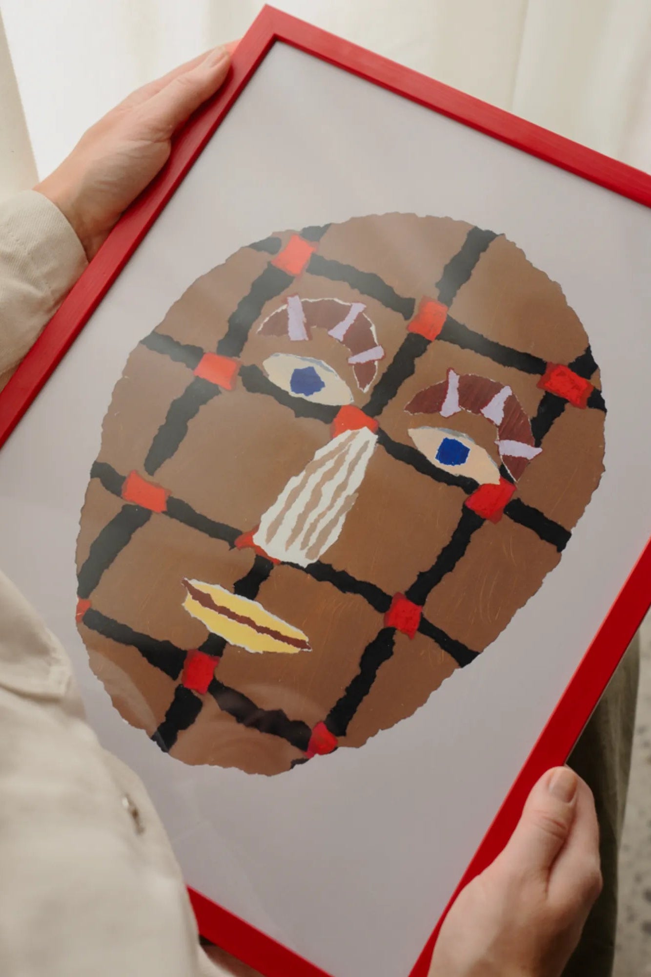 Close-up of Grid Portrait showing intricate details and craftsmanship