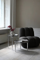 Modern and elegant Phantom Side Table - Low in white marble