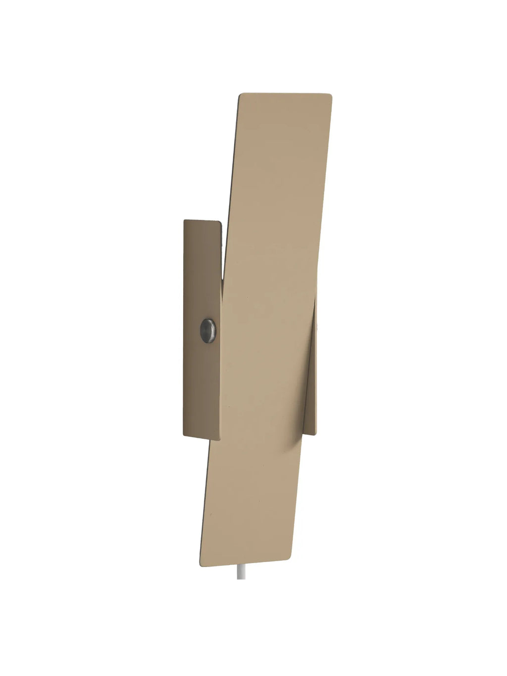 MOEBE Pivoting Wall Lamp, a sleek modern minimalist wall sconce crafted from matte beige metal with a clean, geometric design featuring a fixed base and an adjustable pivoting rectangular panel. This Scandinavian-inspired wall light offers directional illumination, perfect for ambient or task lighting in contemporary living rooms, bedrooms, or hallways.