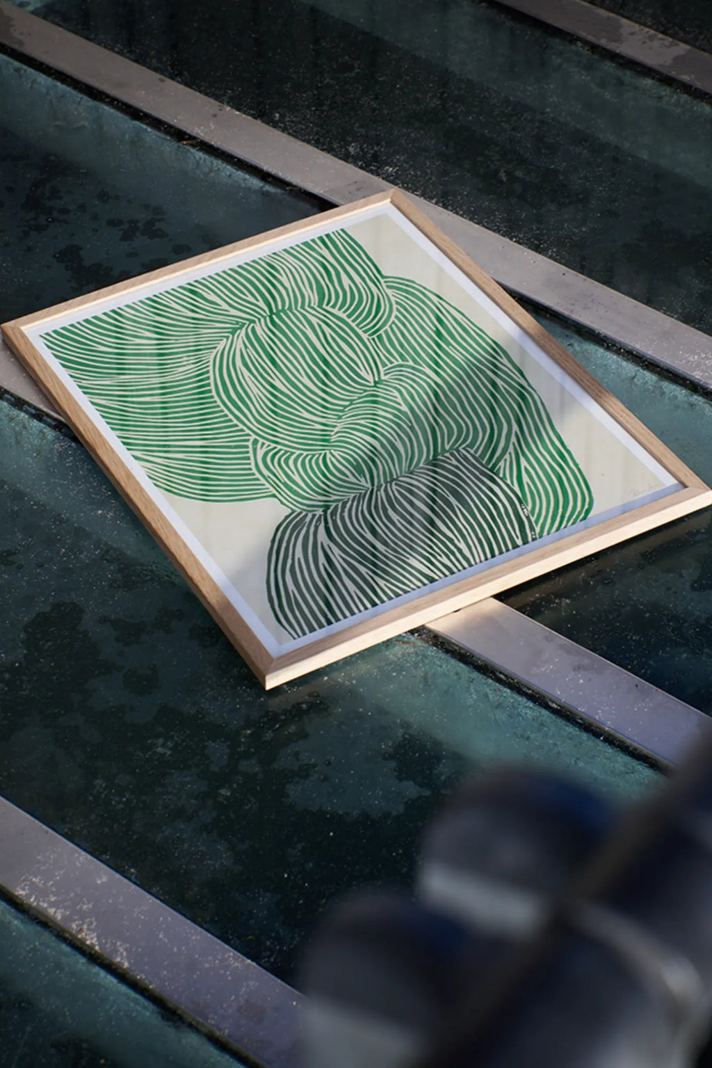 Beautiful aerial view of the Green Ocean product, a stunning blend of vibrant green and blue colors, reminiscent of a tranquil and serene ocean landscape