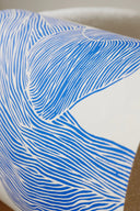  Close-up of the navy blue fabric of The Line – Navy blazer
