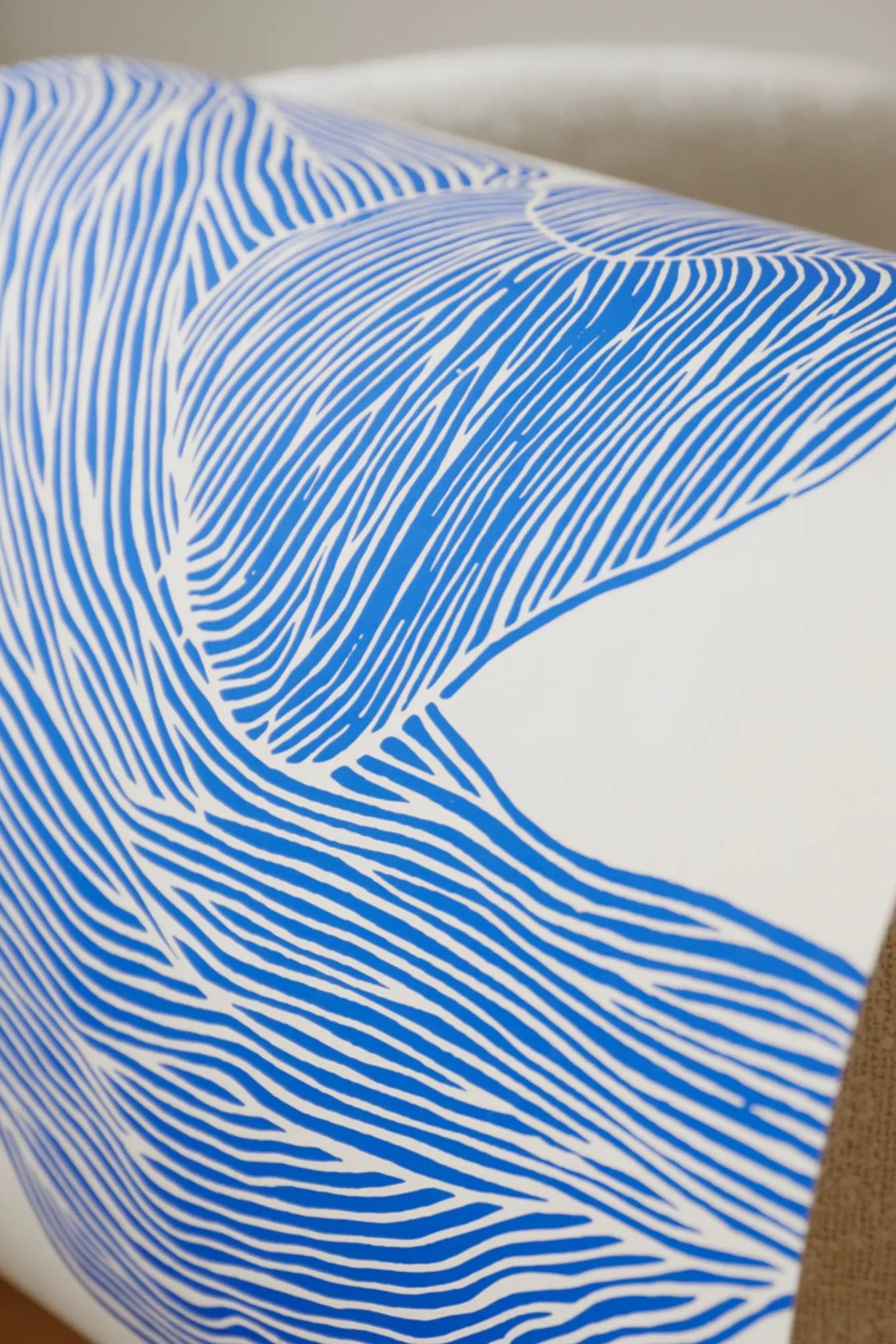 Close-up of the navy blue fabric of The Line – Navy blazer