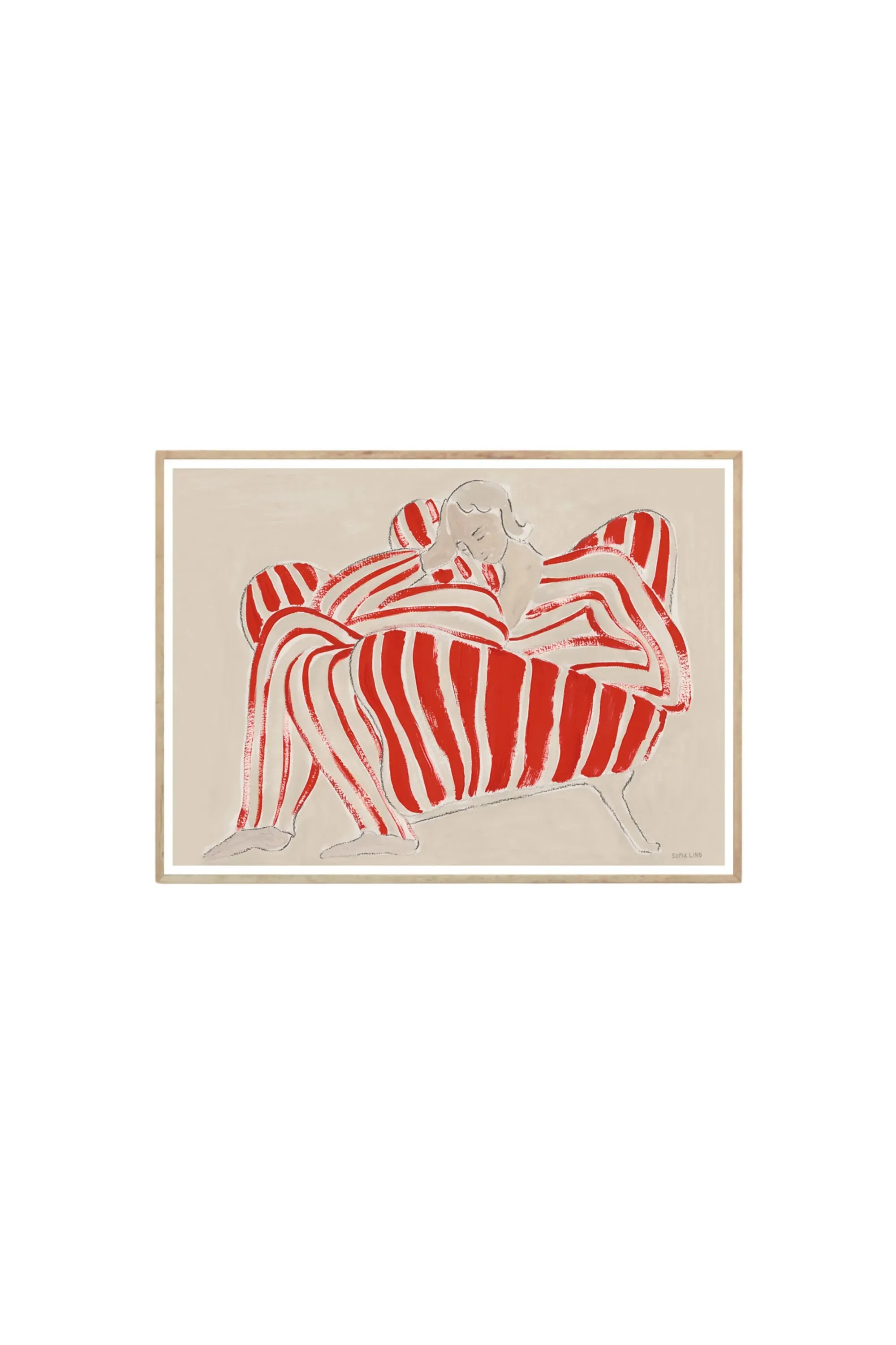 Red Chair - Art Print by The Poster Club - THAT COOL LIVING