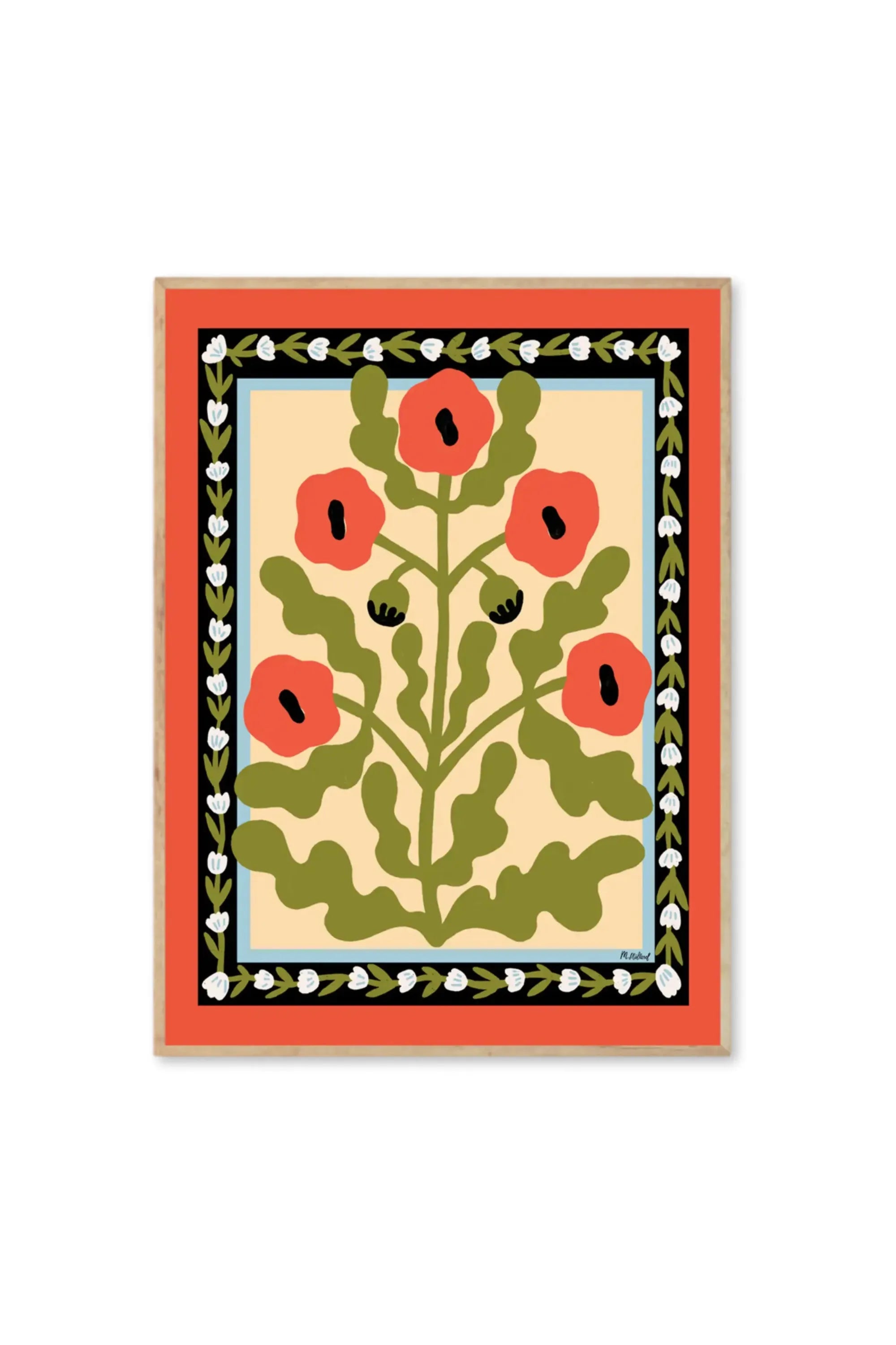 Red Poppies - Art Print by The Poster Club - THAT COOL LIVING