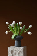 Handcrafted ceramic Fat Sphere Vase with a glossy finish and unique shape