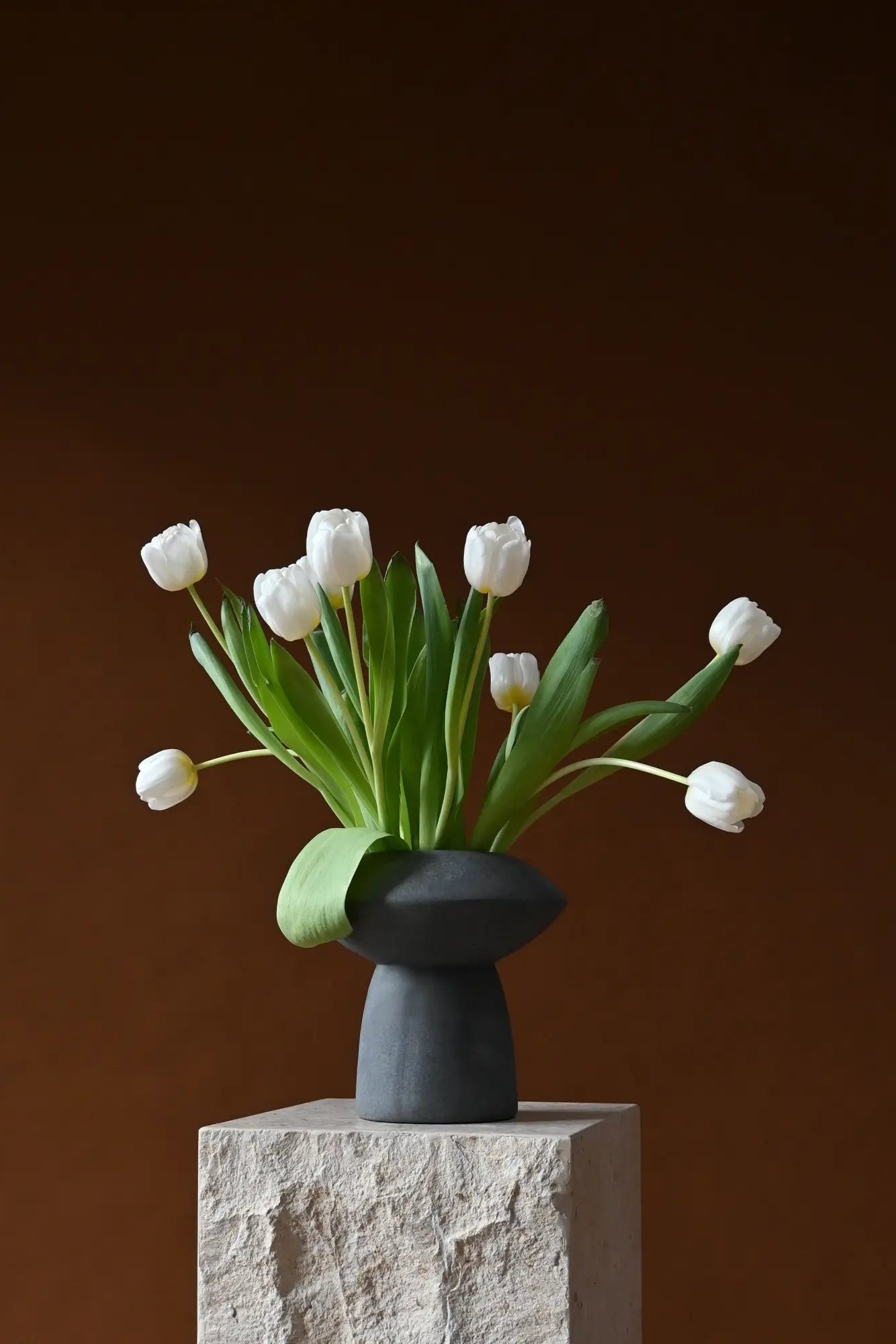 Handcrafted ceramic Fat Sphere Vase with a glossy finish and unique shape