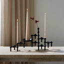 Modular Candle Holder in sleek black, featuring Configuration 3 design