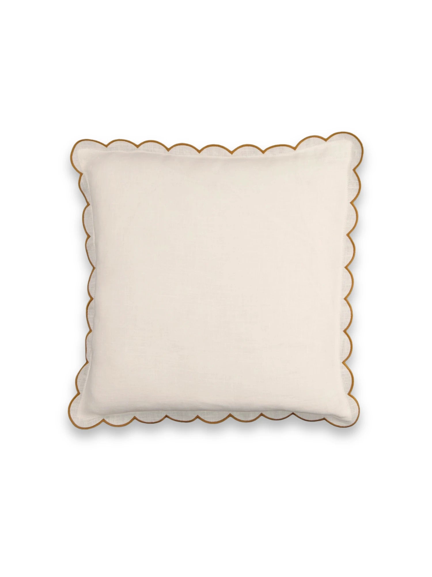 Scalloped Square Throw Pillow