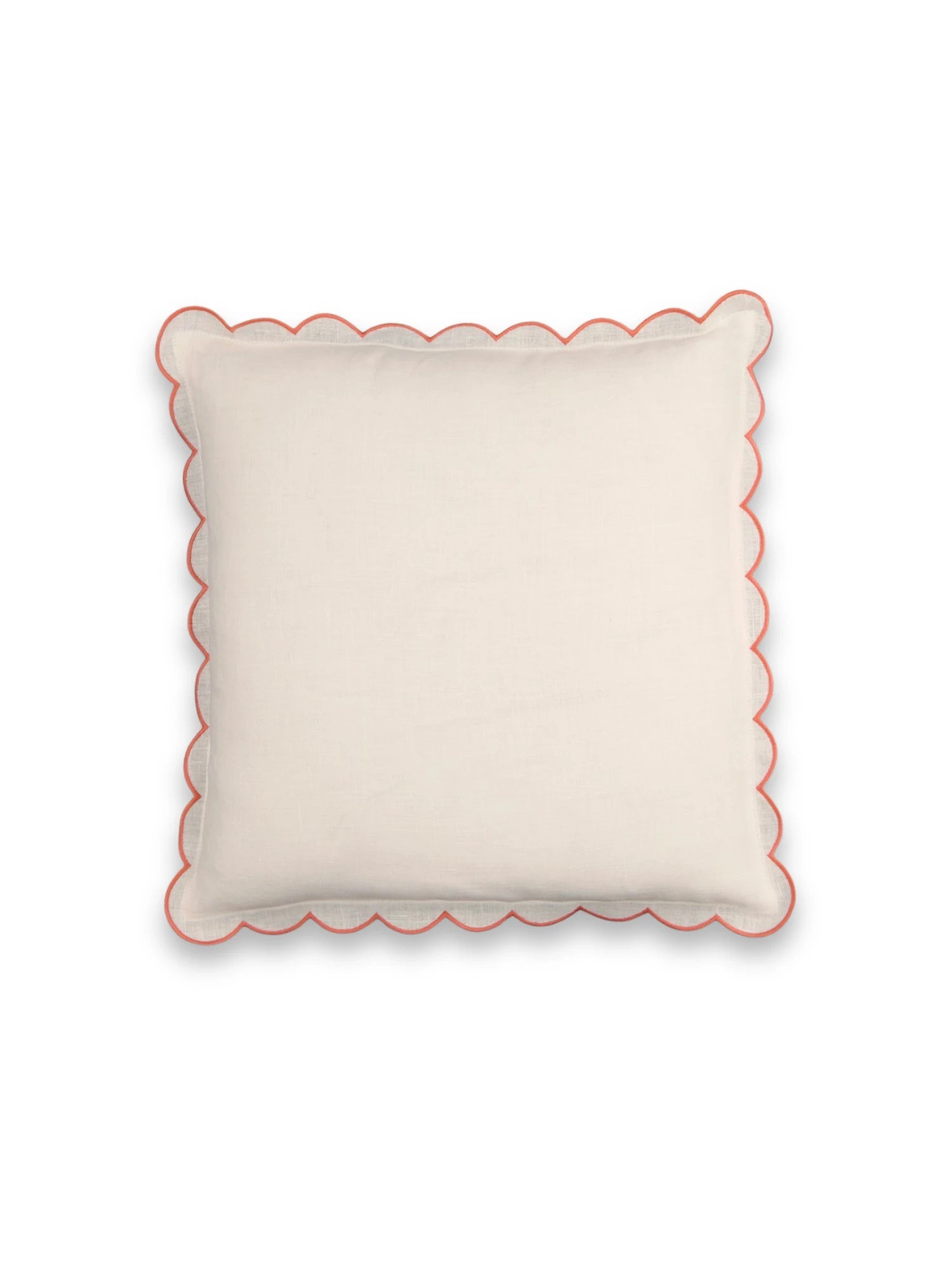Scalloped Square Throw Pillow