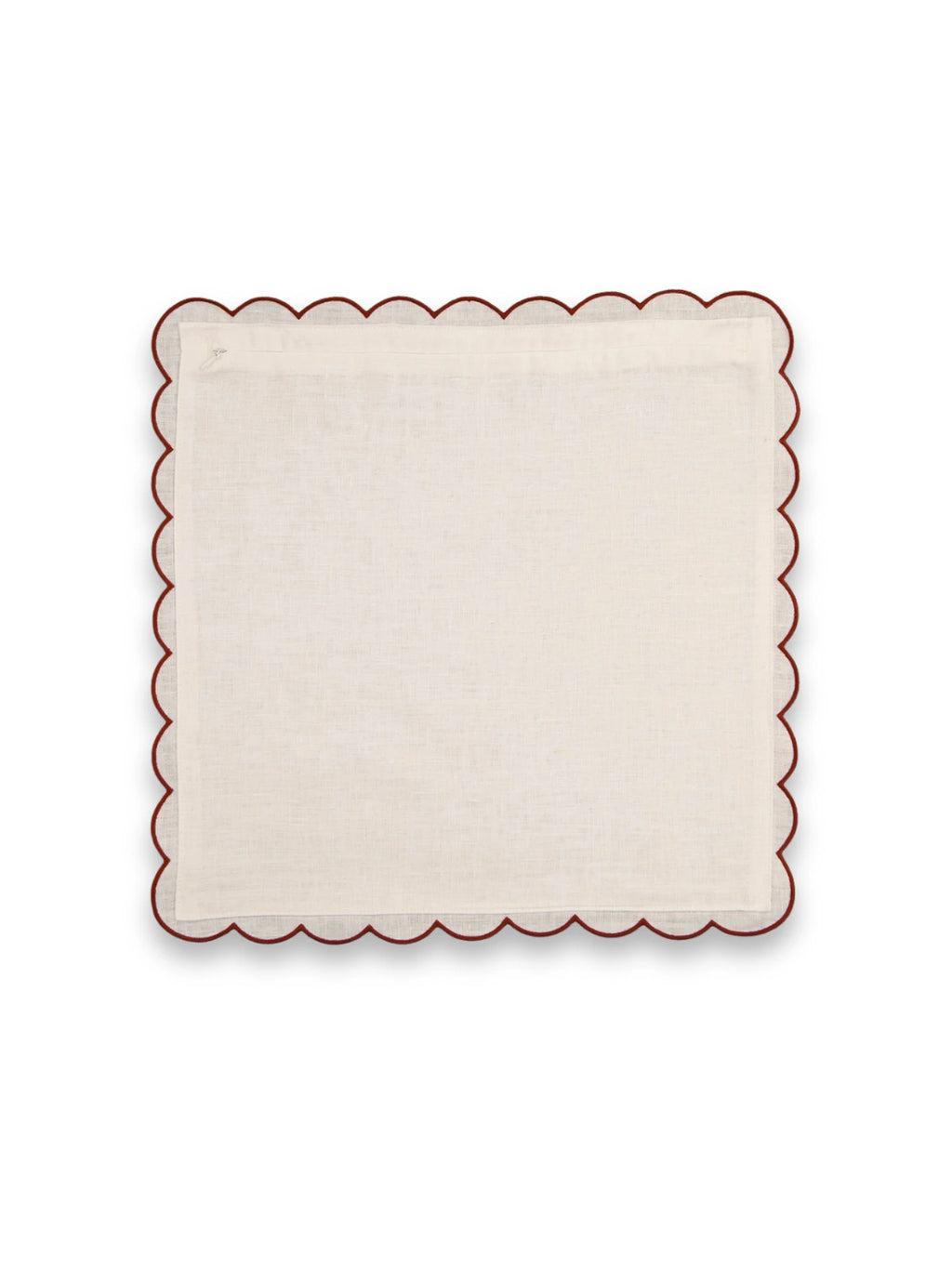 Scalloped Square Throw Pillow