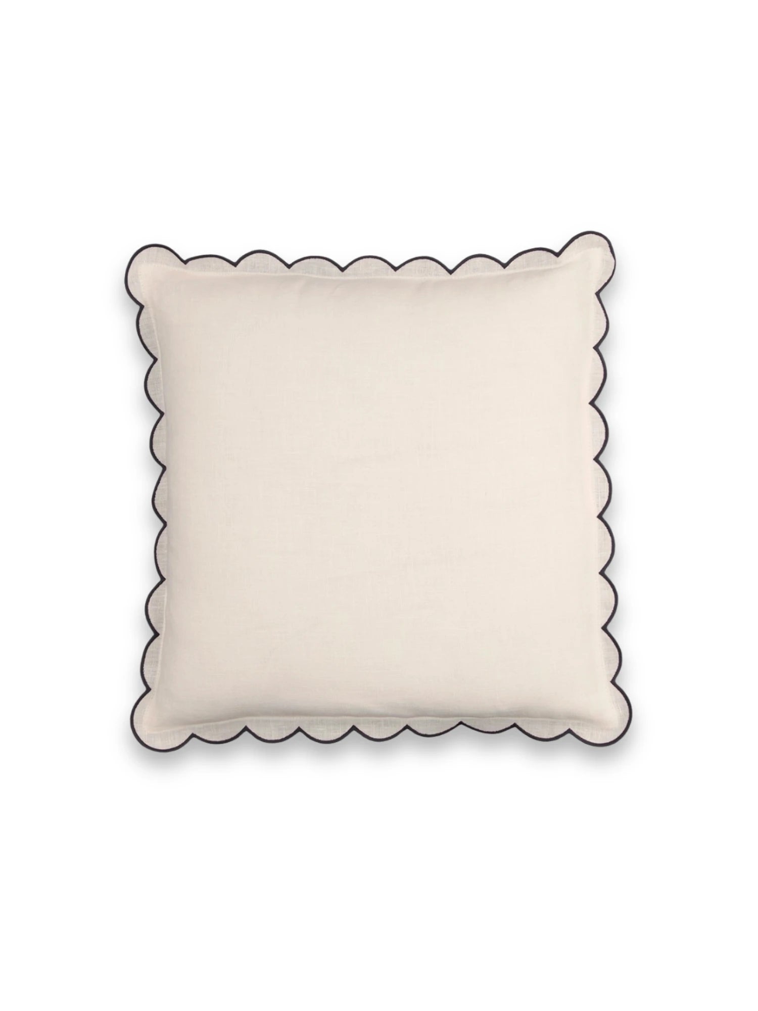 Scalloped Square Throw Pillow