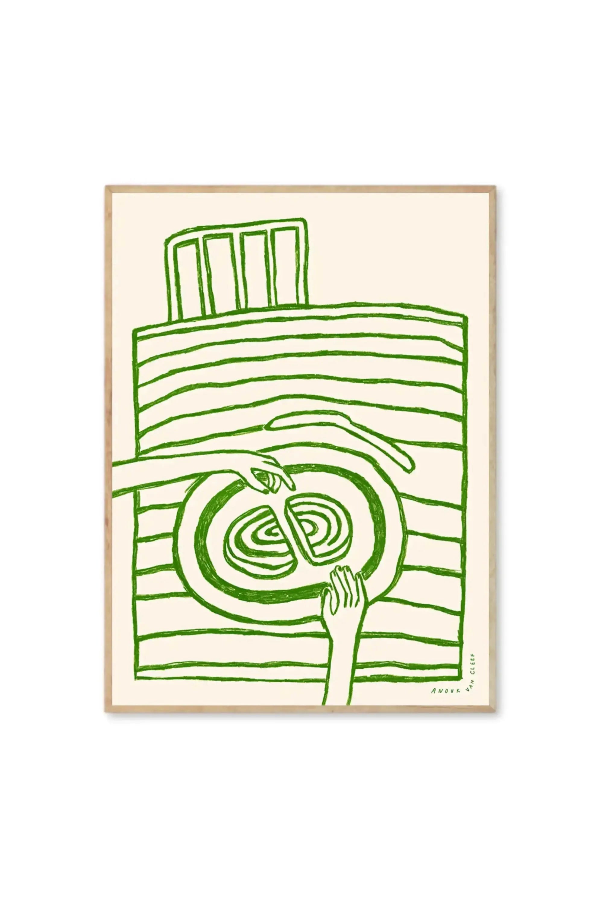 Sharing the Cake - Art Print by The Poster Club - THAT COOL LIVING