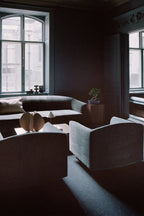 Shore Lounge Chair - Plinth in elegant gray color with matching ottoman