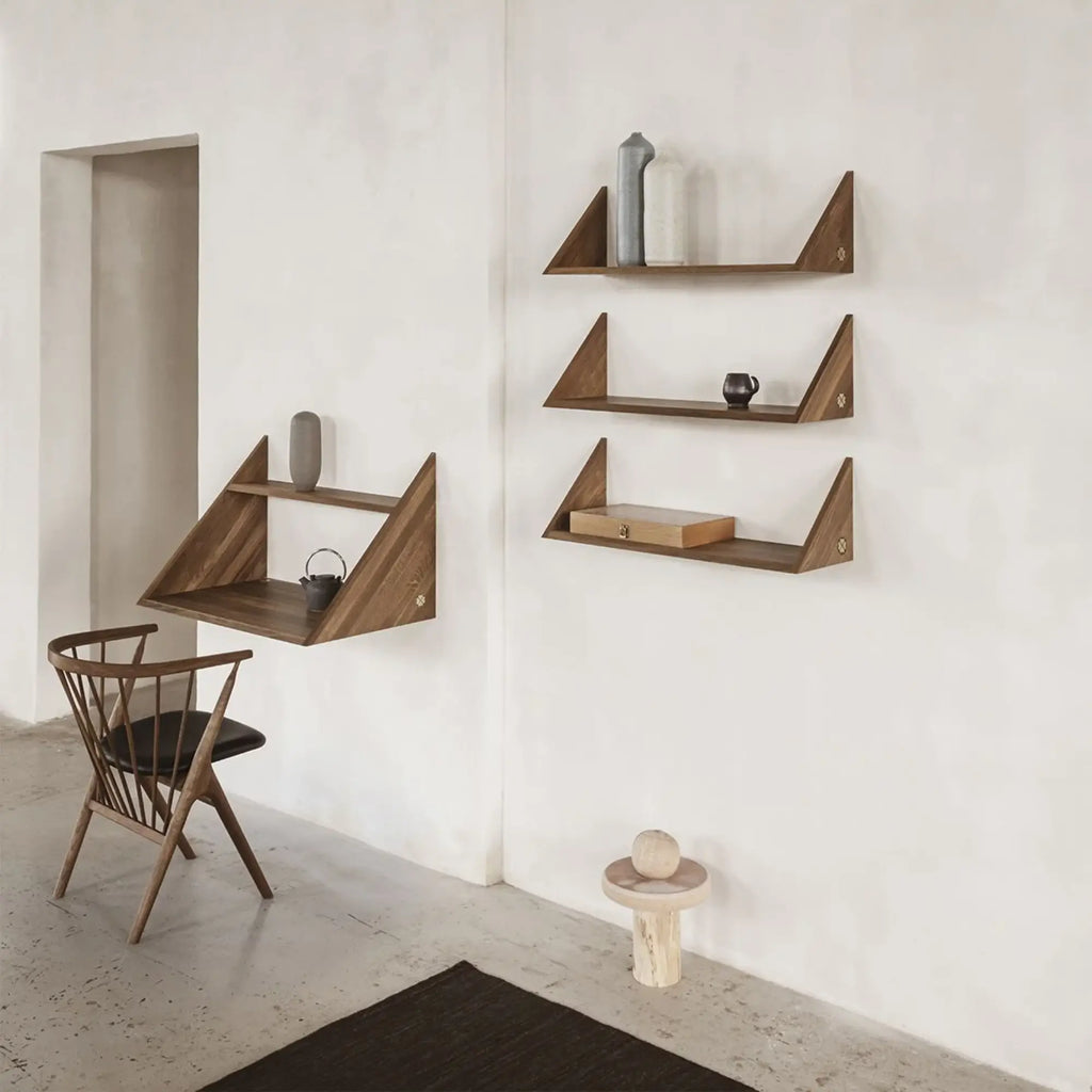 Modern Xlibris Wall Desk with built-in shelves and hidden storage compartments